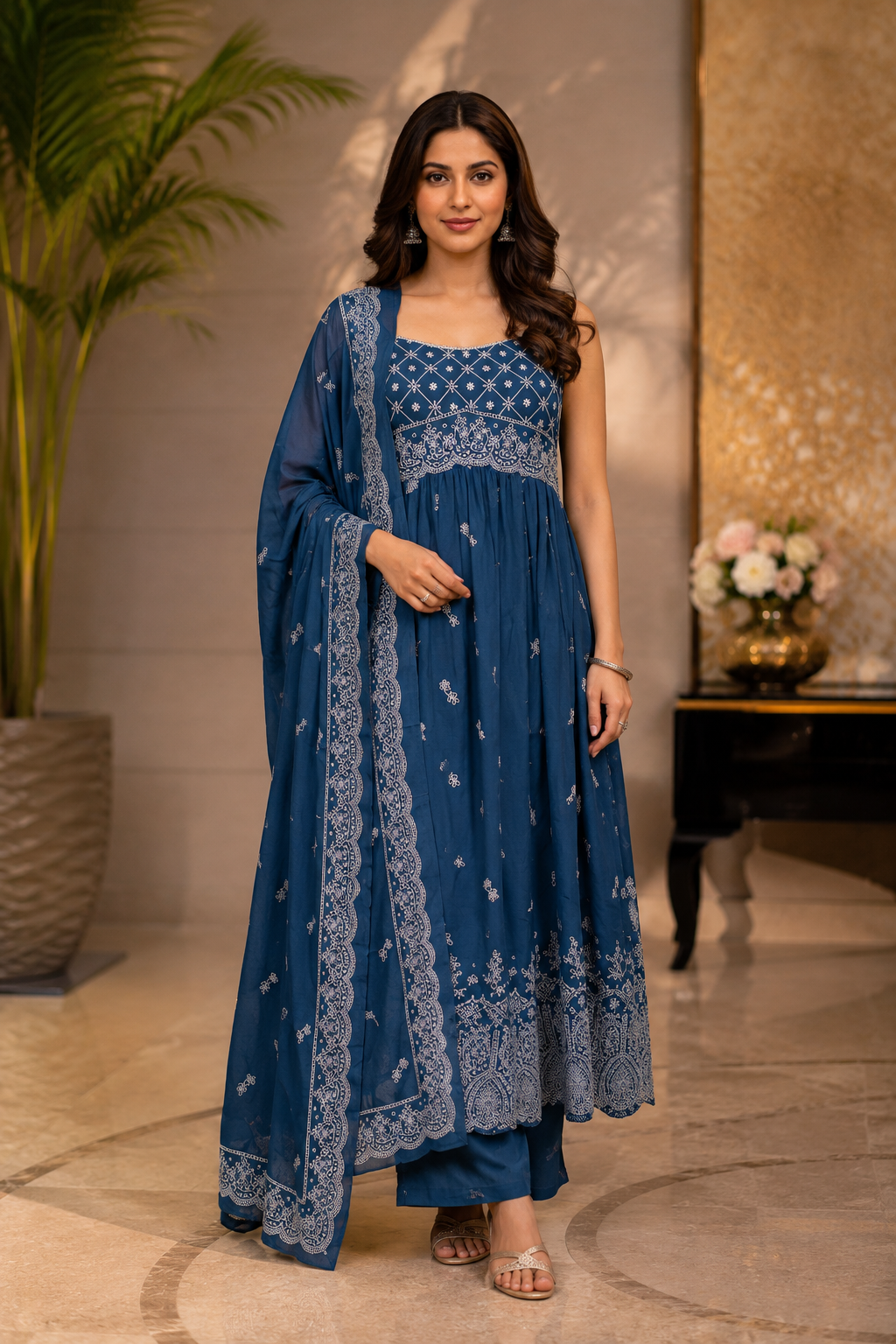 Kurta Pant And Dupatta Set