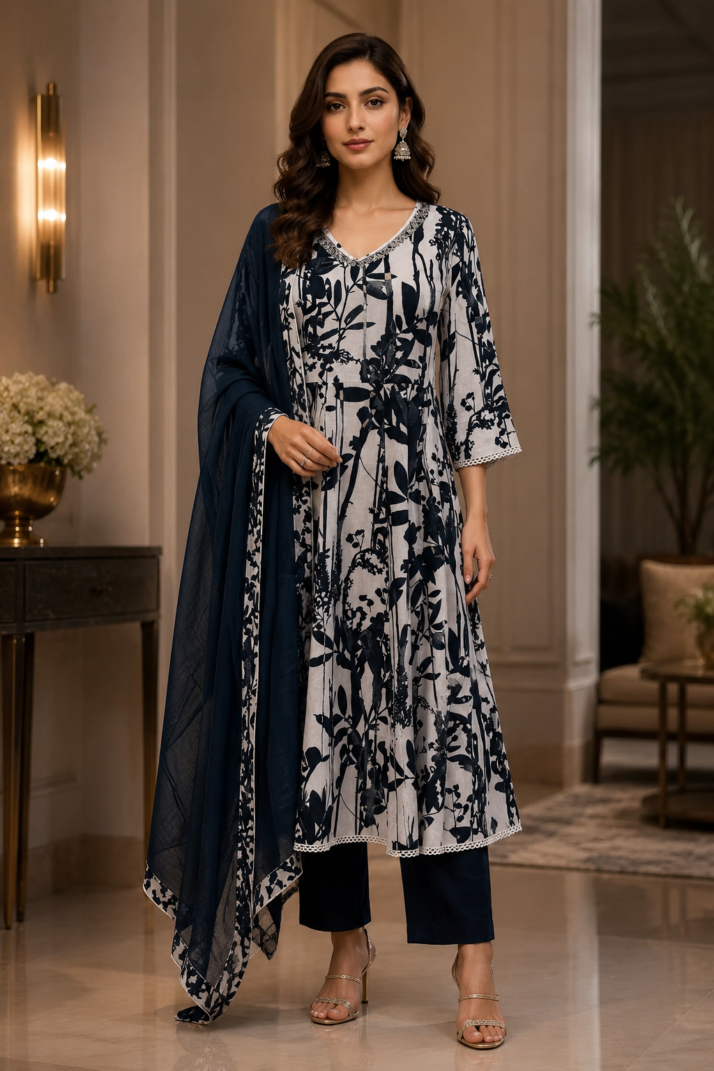 Kurta Pant And Dupatta Set