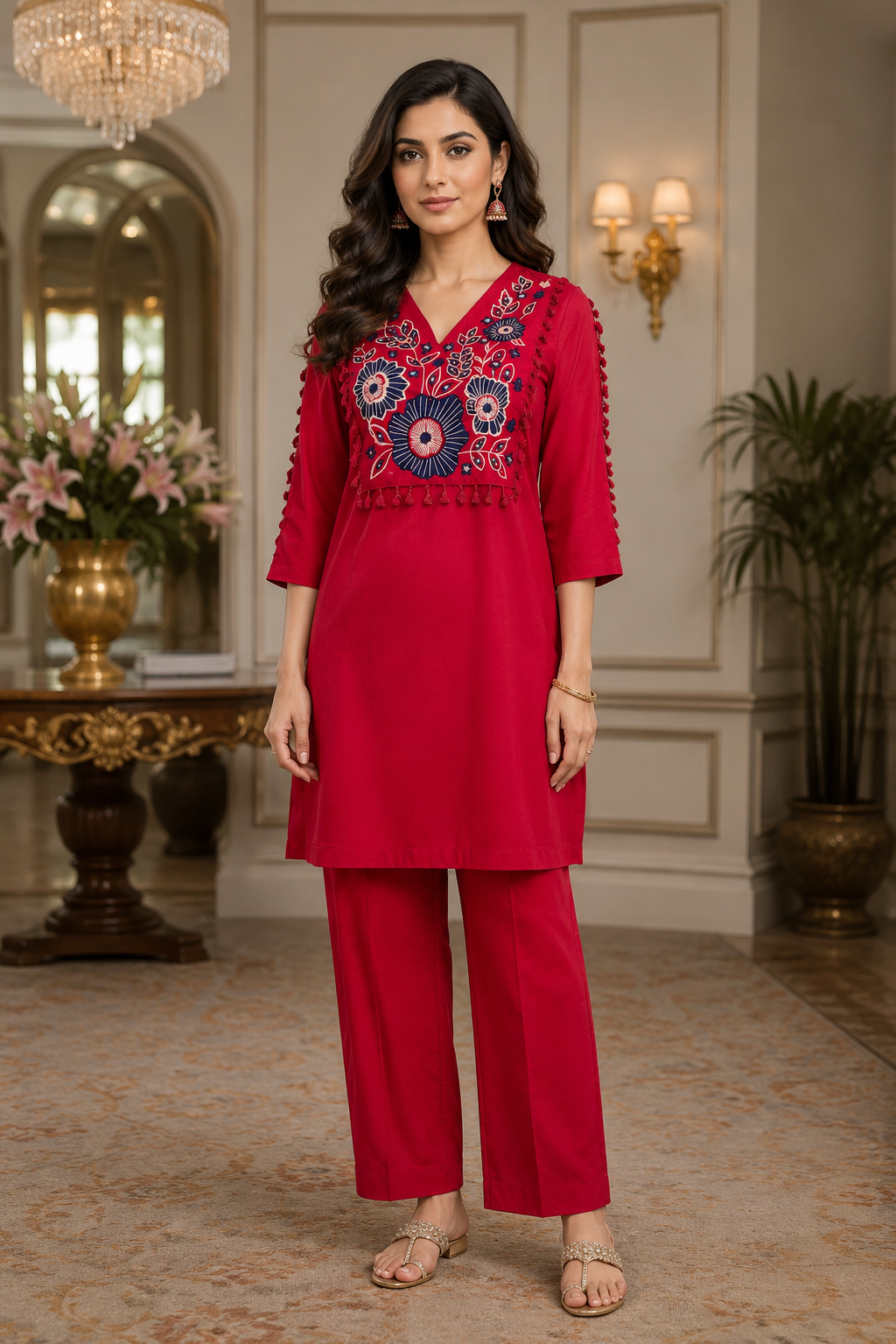 Kurta Pant And Dupatta Set