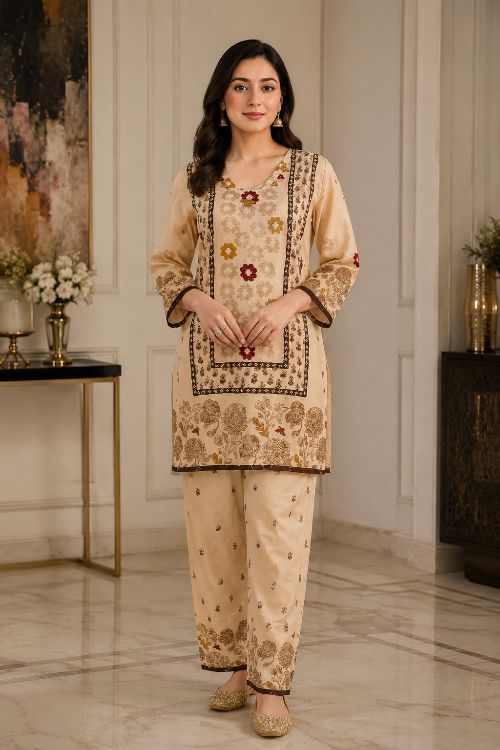 Kurta Pant And Dupatta Set