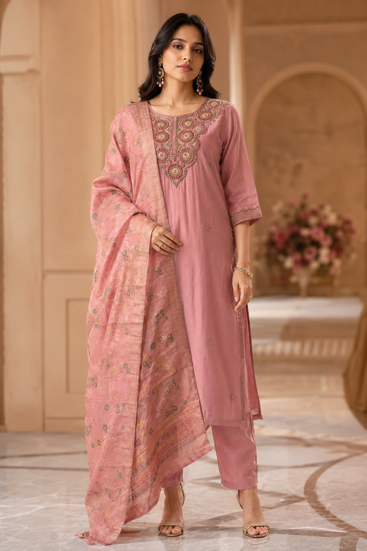 Kurta Pant And Dupatta Set