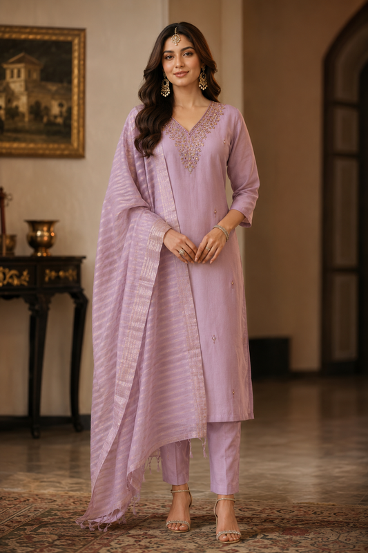 Kurta Pant And Dupatta Set