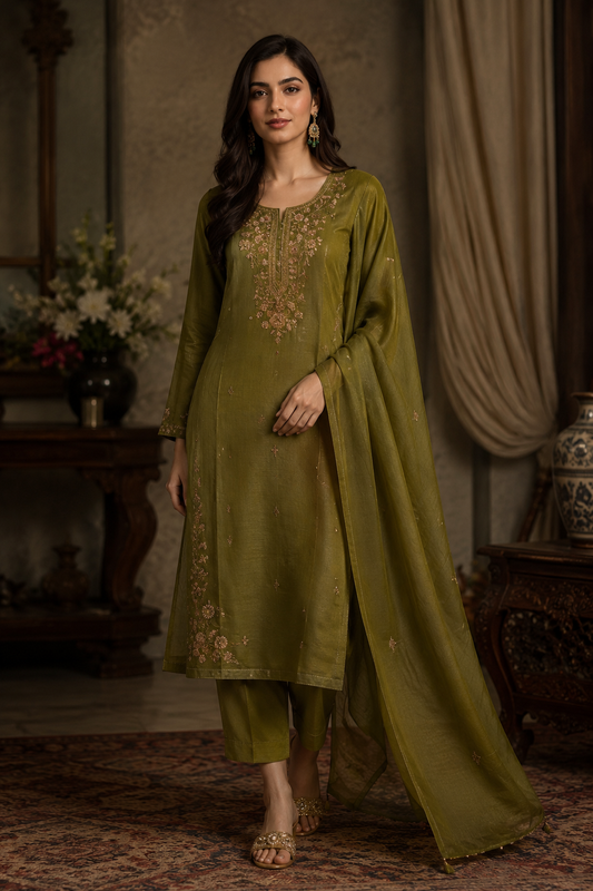 Kurta Pant And Dupatta Set