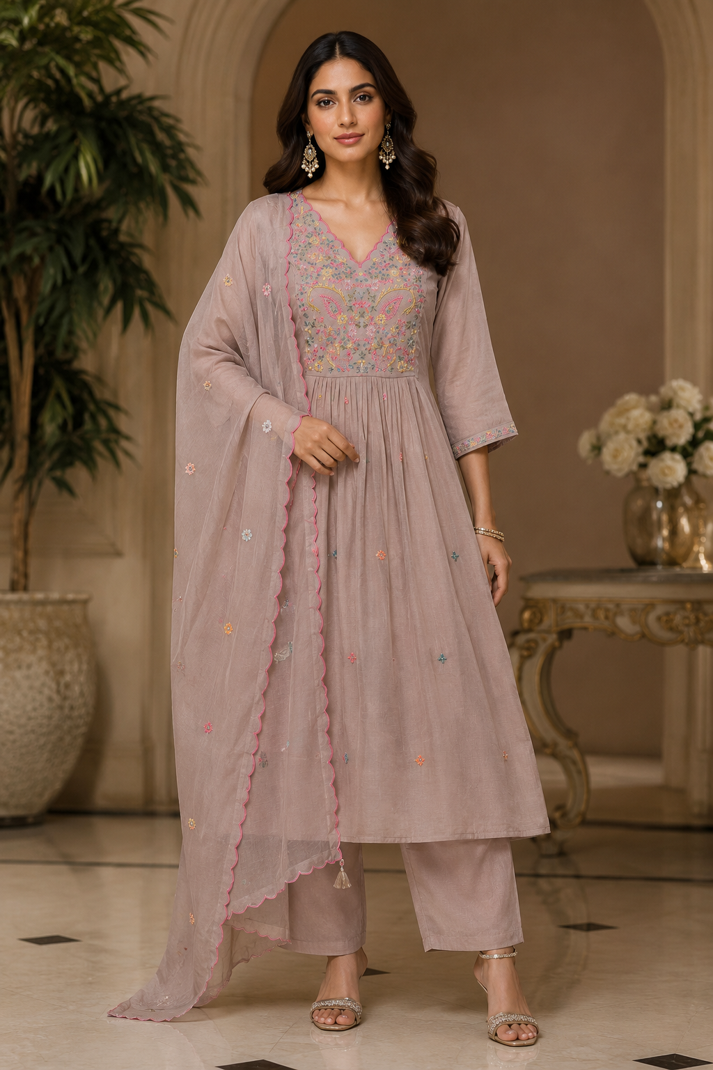 Kurta Pant And Dupatta Set