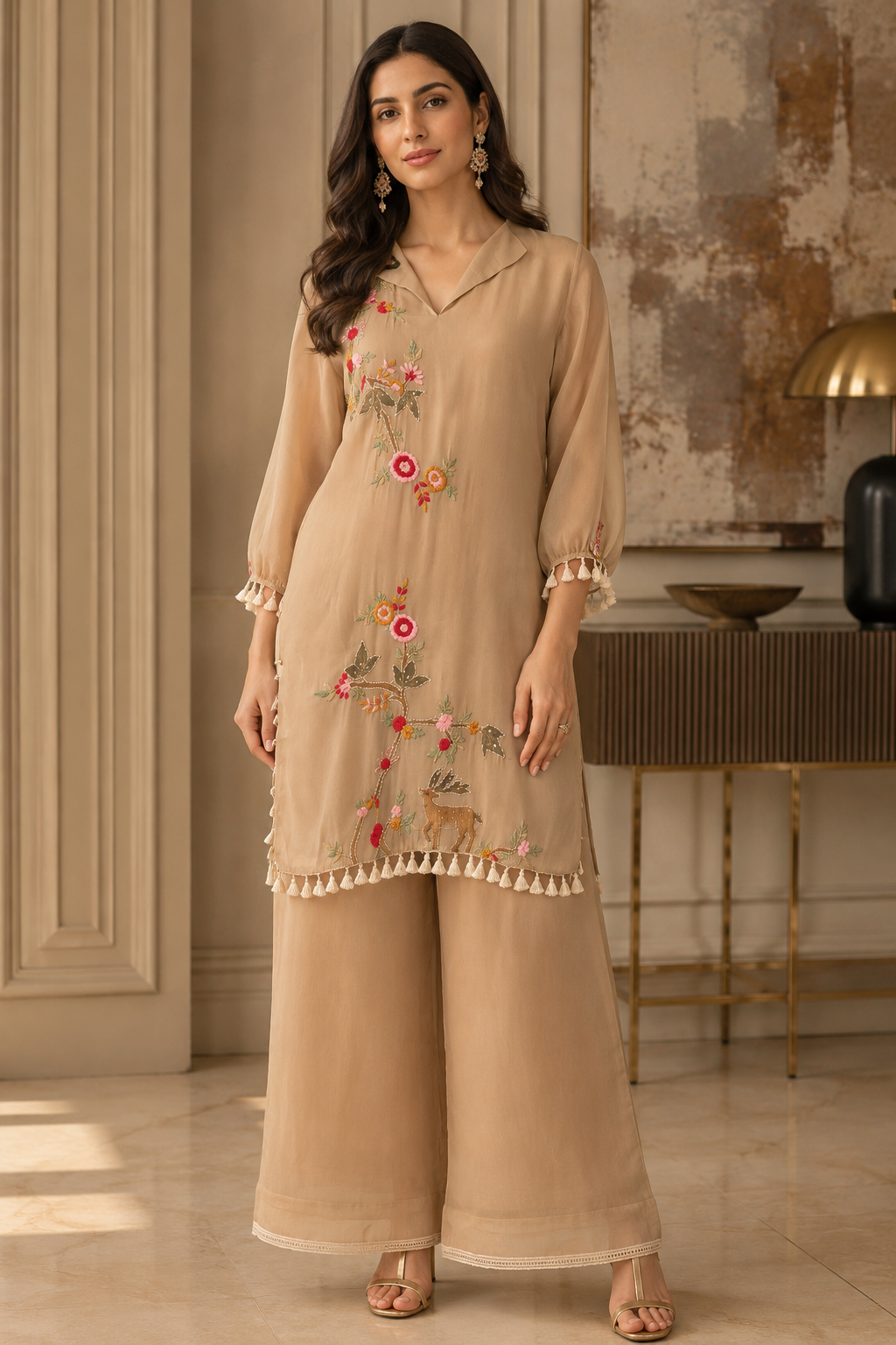 Kurta Pant And Dupatta Set