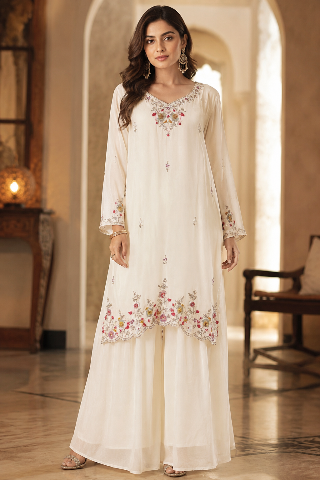 Kurta Pant And Dupatta Set