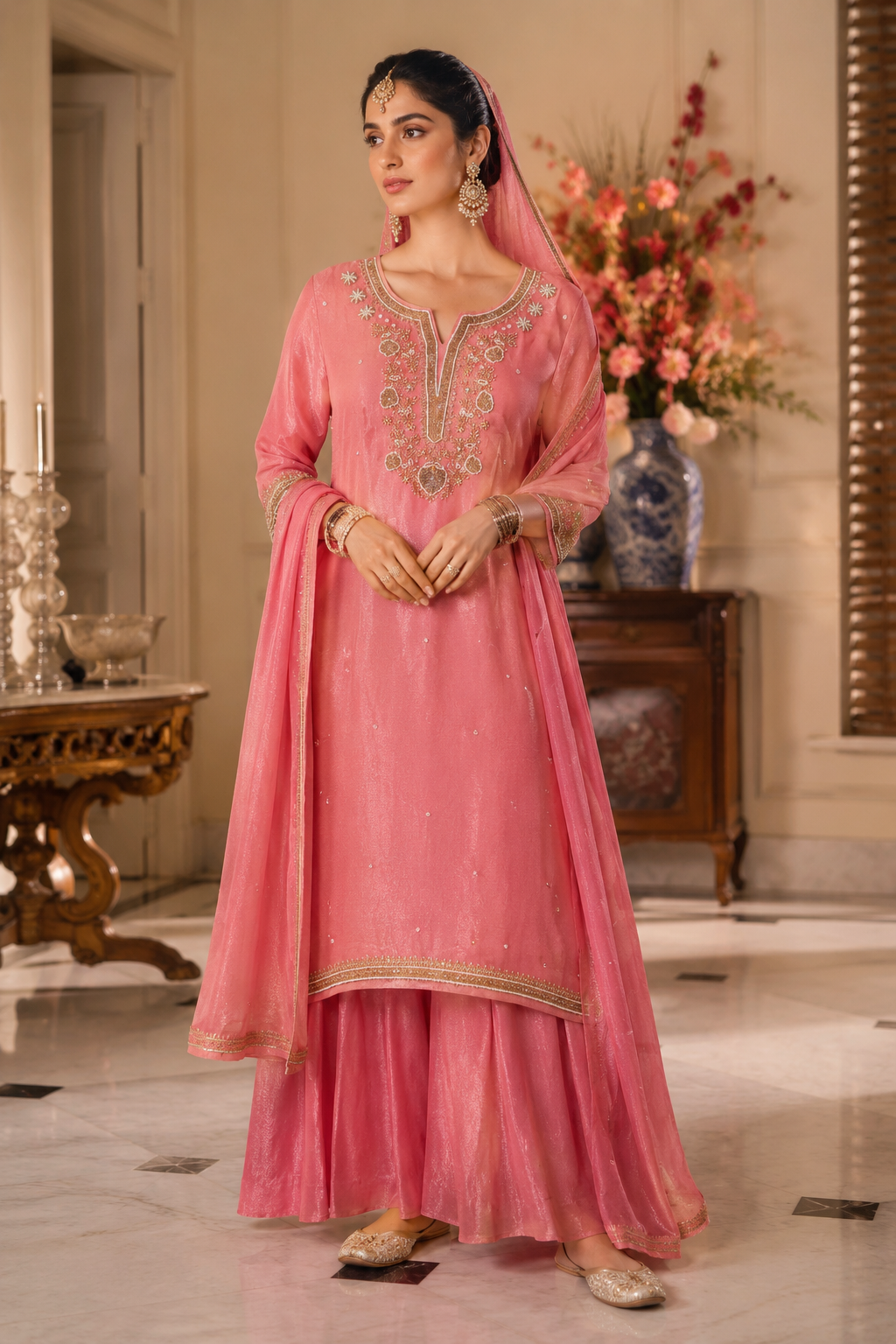 Kurta Pant And Dupatta Set