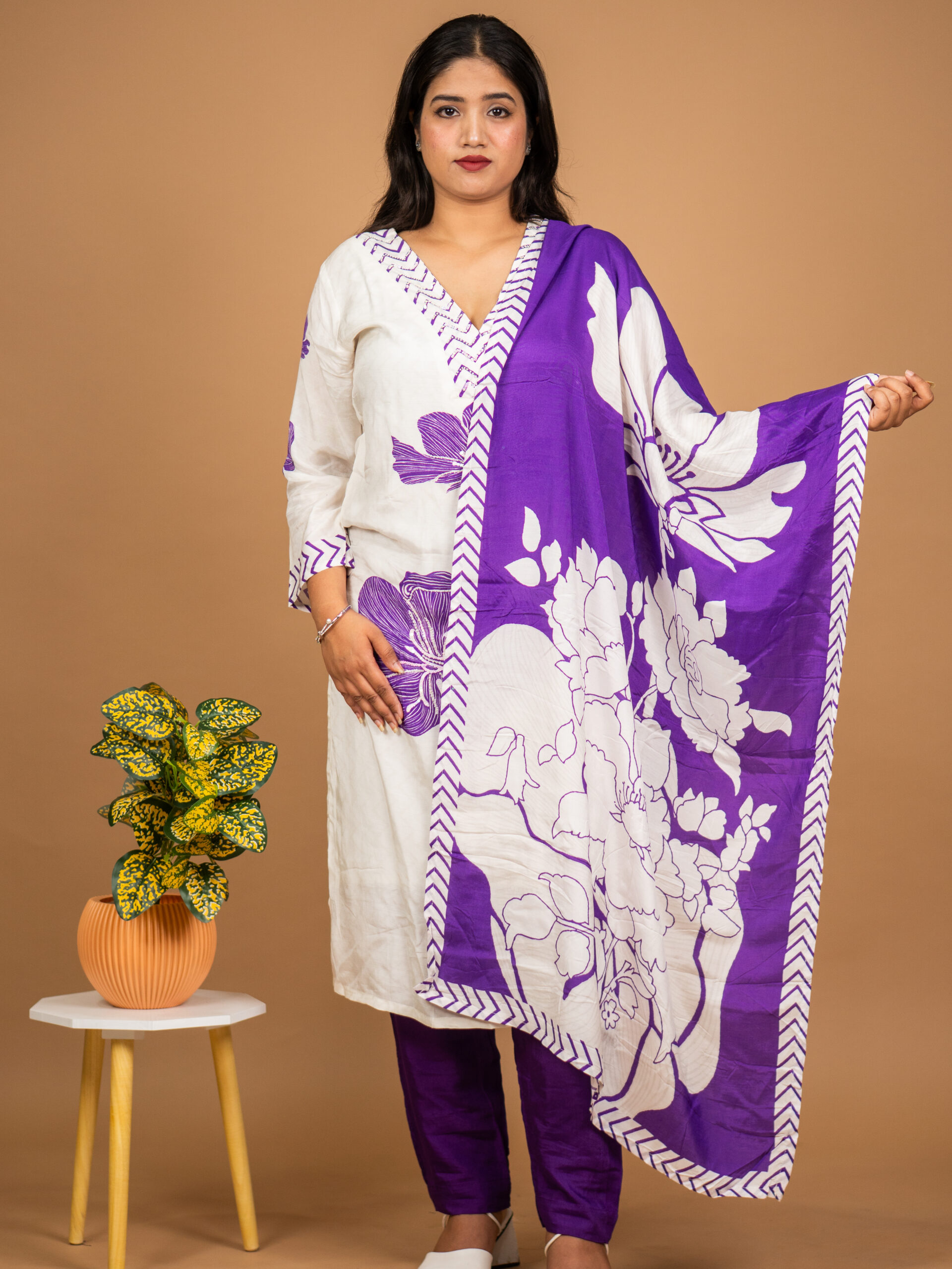 Purple Blossom Elegance Suit Set