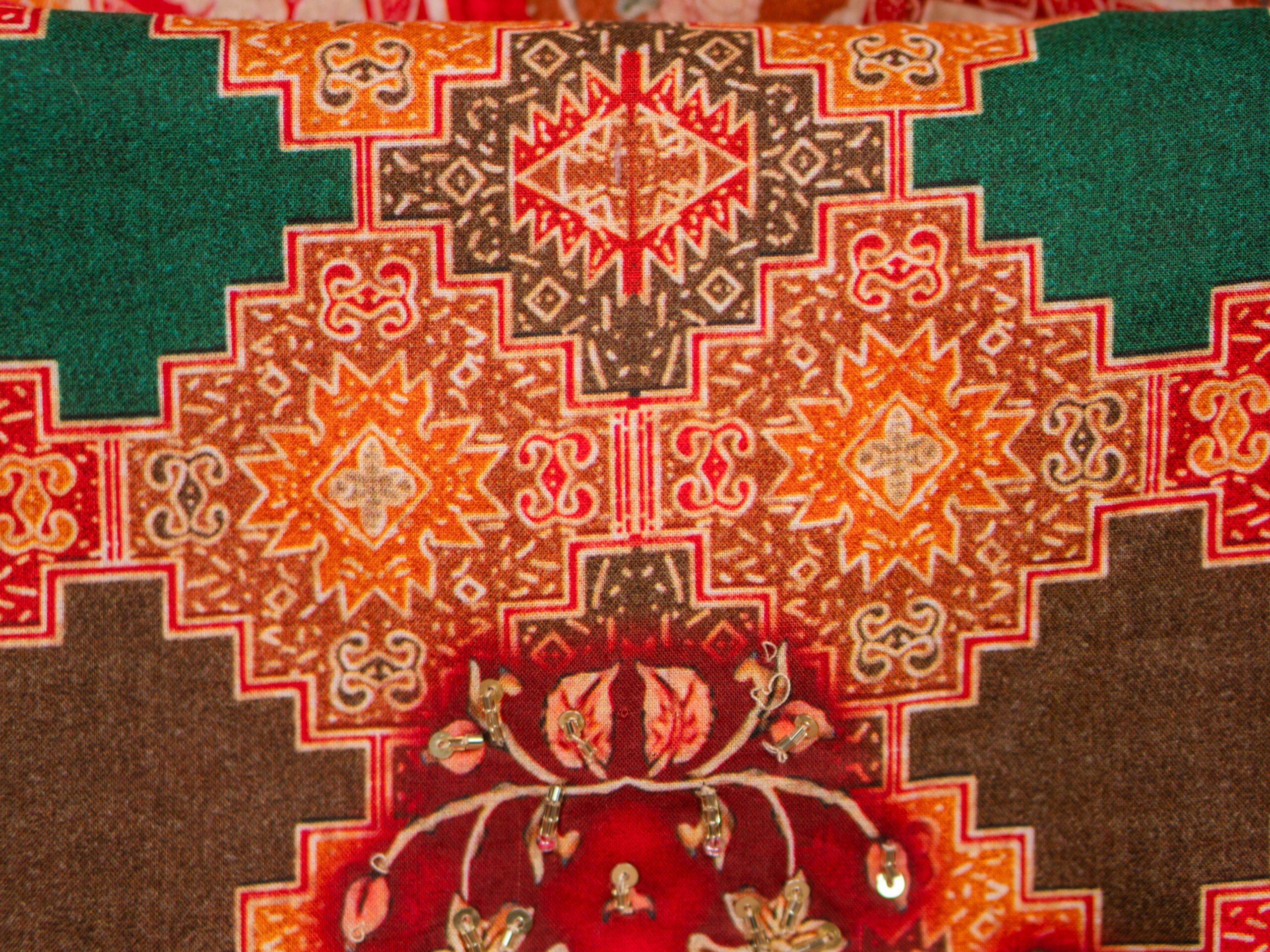 Red Multi Motif Printed Kurta Set - Image 5